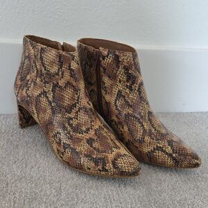 Matisse Brown and Tan Patterned Ankle Boots